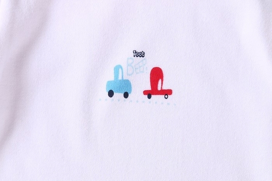 Soft Breathable Longsleeve Baby Organic Cotton Baby Clothes With Blue Pink Print