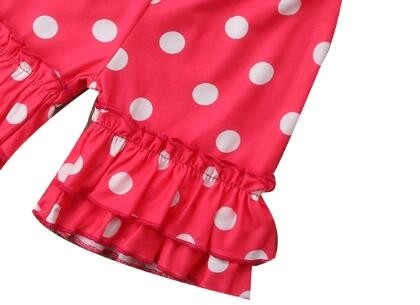 White / Pink Screen Prints Summer Baby Girl Outfit Sets Flower Pant Pattern