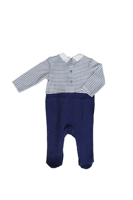 Spring / Summer Infant Baby Clothes Long Sleepsuit With 3D Bow 100% Cotton