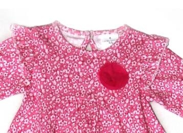 12M 18M 24M Summer Infant Baby Clothes Girls 2 Pc Set With Flower Ribbons