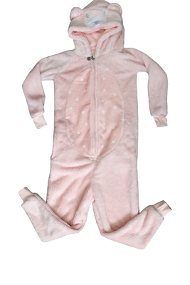Winter Ladies Pyjama Sets Girls Long Hair Fleece Jumpsuit Adult One Piece Pajamas