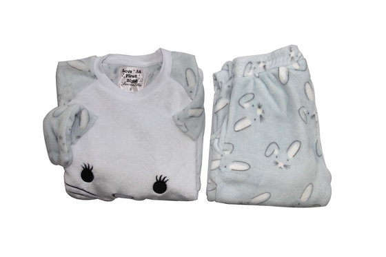 Breathable Women'S 2 Piece Flannel Pajamas Winter Pajama Set Environmental Friendly