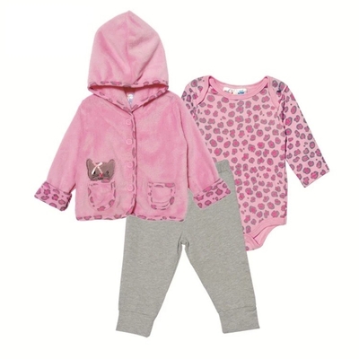 Winter Autumn Cute Newborn Baby Clothes Hoodie Jacket Bodysuit And Pants