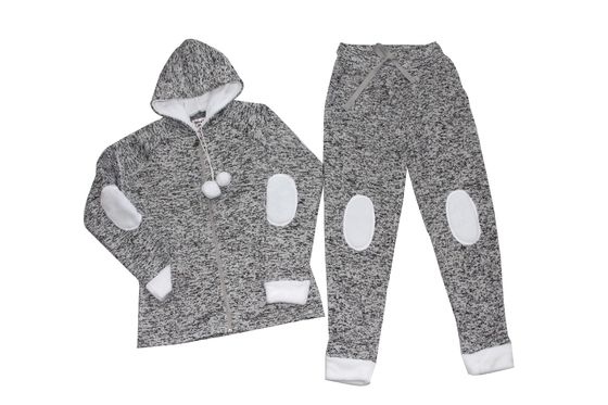 Long Sleeve Ladies Pyjama Sets Fleece Sleepwear Women'S Winter Pajamas
