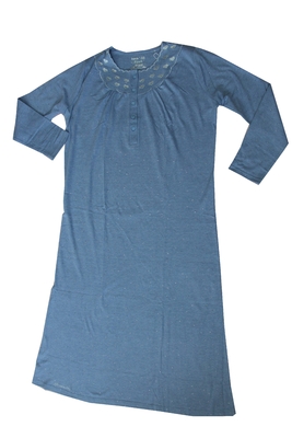 2019 Wholesale women's interlock night dress new products with shinning silver embroidery