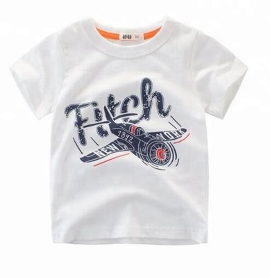 Skin Friendly Summer Unisex Childrens Clothes Short Sleeve Shirt Breathable