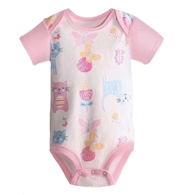100% Cotton Girls Short Sleeve Baby Onesies 3 Pack Small Kids Clothes