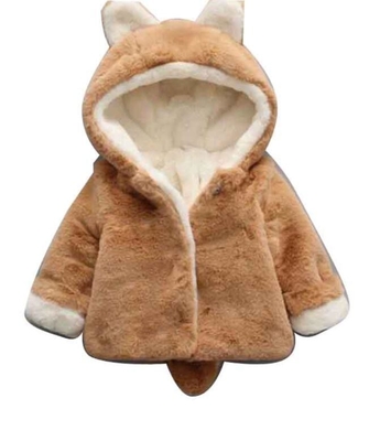 Il bambino animale del cardigan dell'inverno copre il ricamo con l'abbigliamento dei bambini della chiusura lampo