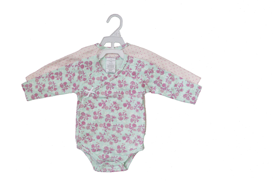 Cotone in due pezzi di Onesies 60% della manica lunga del neonato rispettoso dell'ambiente
