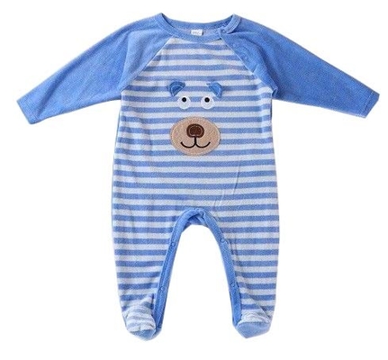 Manica di raglan lunga dei pigiami infantili organici comodi del cotone Sleepsuit