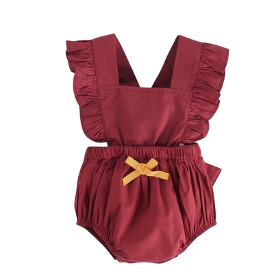 Pagliaccetti unisex senza maniche del bambino/tuta della neonata del pagliaccetto colore solido